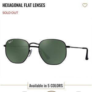 Ray Ban Polarized Hexagonal Flat Lenses